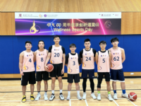 Alumni formed a basketball team to compete in the 2023 CUHK Wellness Sports Day.